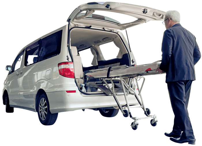 おくりびとの搬送車