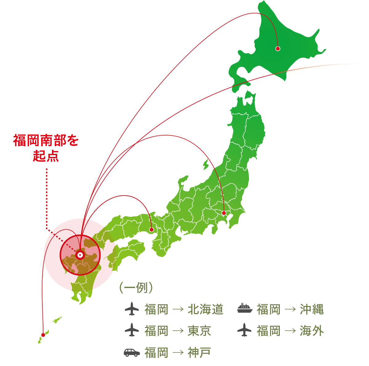 おくりびと搬送エリアの図